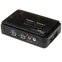 

StarTech 2 Port USB KVM Switch Kit with Audio and Cables