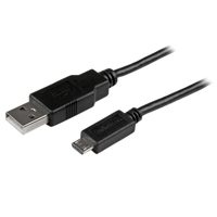 

StarTech 1' Mobile Charge Sync USB to Slim Micro USB Cable for Smartphones and Tablets, A to Micro B, 480 Mbps Transfer Rate