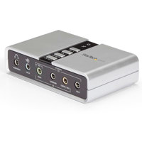 

StarTech 7.1 USB Audio Adapter External Sound Card with SPDIF Digital Audio, Silver