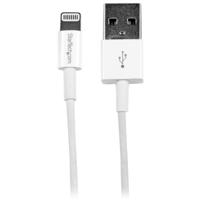 

StarTech 3.3' 8 Pin Slim Lightning Connector to USB Cable for iPhone, iPod and iPad, 24/32 AWG, White