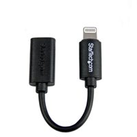 

StarTech Micro USB to Apple 8-pin Lightning Connector Adapter for iPhone/iPod/iPad, Black