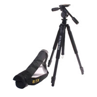 

STX Pro 656 Tripod with 3-Way Head and Carrying Case, 64" Maximum Height, 8.8lbs Capacity