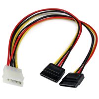 

StarTech 12" LP4 to 2x SATA Power Y Cable Adapter