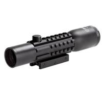 

Sun Optics 4x28 Tri-Rail Tactical Riflescope, Matte Black with Illuminated Mil-Dot Reticle, Integrated Mount