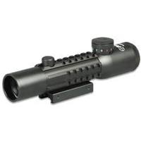 

Sun Optics 4x28 Tri-Rail Tactical Riflescope, Matte Black with Red, Green Illuminated Mil-Dot Reticle, Integrated Mount