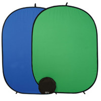 

Smith-Victor Chameleon Chroma-Key Reversible 57x77" Green/Blue Collapsible Reversible Background