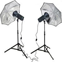 

Smith-Victor CooLED100 100W Daylight LED 2-Light Kit, Includes 2x 8' Reflectors, 2x 7.5' Light Stands, 2x Shower Cap Type Diffusers, 2x Frosted Glass Domes, 2x Umbrellas and Storage Bag