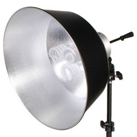 

Smith-Victor FL3 Fluorescent Flood Light (78 Total Watts) with 3-Ceramic Sockets, 3 26-Watt Fluorescent Lamps and Umbrella Mount - 120V AC