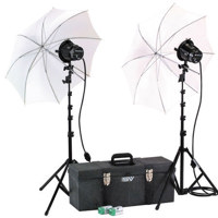 

Smith-Victor K42-U 2 765UM Quartz Light, 1200-Watt Umbrella Lighting Kit with Toolbox Carrying Case.