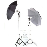 

Smith-Victor KF2U, 2 Light, AC Slave / Master Flash, Thrifty Umbrella Flash Kit