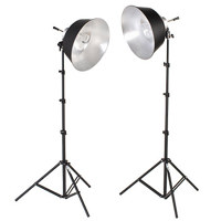 

Smith-Victor Smith Victor KFL-32, Two Light Fluorescent Kit (156 Total Watts), with 2 FL3 DigiLight Fixtures with Fluorescent Bulbs, and Light Stands - Free 5" 1 Reflector