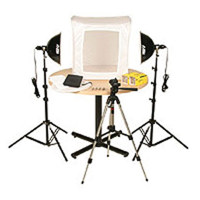 

Smith-Victor KLB-2, Two Light 1000 Total watt Photoflood Light Box Kit with 28" Shooting Tent.