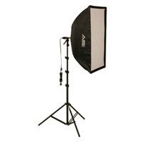 

Smith-Victor KSB-500F Fluorescent Light Kit with Stand, 24x32" Heat Resistant Soft Box