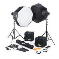 

Smith-Victor Cine-Flood LED 3000 2-Light Kit, Includes 2x 32" Octagon Softboxes with Diffusers, 2x Elastic Reflector Diffusers and 2x Light Stands
