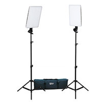 

Smith-Victor SlimPanel 2x 400W Daylight LED Two Light Kit, Includes 2x 6' Stand, Heavy Duty Padded Carry/Storage Case