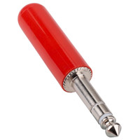 

Switchcraft 1/4" Stereo 3 Conductor Cable Mount Plug, Red Plastic with J1261Solder Lug and Cable Clamp