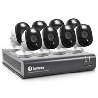 

Swann DVR 4580 8-Channel Full HD 1TB DVR Security System with 8 Warning Light Cameras