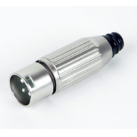 

Switchcraft AAA Series 3-Pin XLR Male Cable Mount Connector, Silver Pins / Nickel Metal