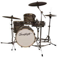 

Sawtooth Command Series 4-Piece Drum Shell Pack with 18x16" Bass Drum, 12x9" Tom, 14x14" Floor Tom, 14x5.5" Snare Drum, Marble