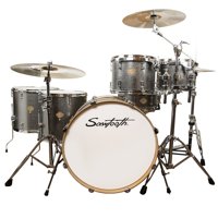 

Sawtooth Command Series 6-Piece Drum Shell Pack with 24x14" Bass Drum, 12x9" and 13x10" Tom, 16x16" and 18x16" Floor Tom, 14x5.5" Snare Drum, Silver Sparkle