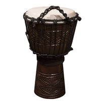 

Sawtooth Tribe Series 8" Hand Carved Congo Design Rope Djembe