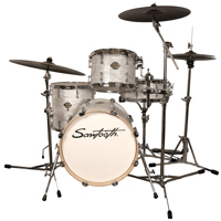 

Sawtooth Command Series 4-Piece Drum Shell Pack with 18x16" Bass Drum, 12x9" Tom, 14x14" Floor Tom, 14x5.5" Snare Drum, White Oyster