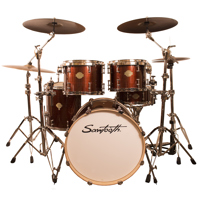 

Sawtooth Command Series 5-Piece Drum Shell Pack with 22x18" Bass Drum, 12x9" and 13x10" Tom, 16x16" Floor Tom, 14x5.5" Snare Drum, Red Streak