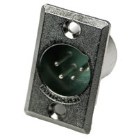 

Switchcraft D Series 4-Pin XLR Male Panel Mount Connector, Silver Pins / Nickel Finish