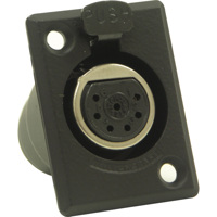 

Switchcraft D Series 7-Pin XLR Female Panel Mount Connector, Silver Pins / Black Finish