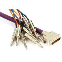 

Switchcraft DB25 Female to 8 1/4" TRS Plug Modular Breakout Cable End, Tascam DTRS/Digidesign Pinout