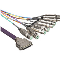 

Switchcraft DB25 Female to 8 XLR Female Modular Breakout Cable End, Tascam DTRS/Digidesign Pinout