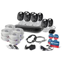 

Swann 8 Channel 8 Bullet Cameras, 4K Ultra HD DVR W/2TB HD, Indoor/Outdoor Wired Surveillance CCTV system, Night Vision, Motion Sensor Lights, Alexa + Google,