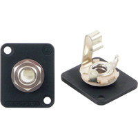 

Switchcraft E Series 1/4" TS to 2 Conductor Mono Panel Mount Connector with 4-40 Mounting Screws, Black