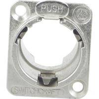 

Switchcraft EH Series Empty Female Housing with Push Latch, Nickel Finish