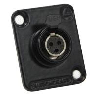 

Switchcraft EH Series Tini-QG Mini 4-Pin XLR Female Panel Mount Connector, Black / Gold