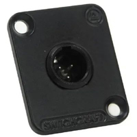 

Switchcraft EH Series Tini-QG Mini 7-Pin XLR Male Panel Mount Connector, Black / Gold