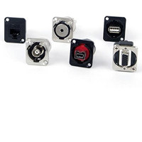 

Switchcraft EH Series USB-B Female to USB-A Female Feedthru Panel Mount Jack 4-40 Mounting Screws, Nickel