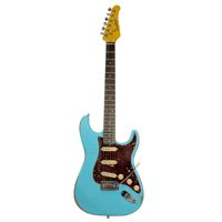 

Sawtooth ES Relic Series Retro Electric Guitar Kit with Retro 5-Watt Portable Amplifier, Aero Blue
