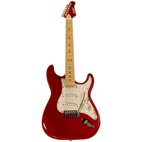 

Sawtooth ES Series Electric Guitar, Maple Fingerboard, Candy Apple Red with Pearl White Pickguard