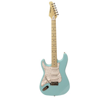 

Sawtooth ES Series Left-Handed Electric Guitar, Maple Fingerboard, Daphne Blue with White Pickguard