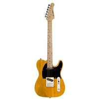 

Sawtooth ET Series Electric Guitar, Maple Fretboard, Black with Aged White Pickguard