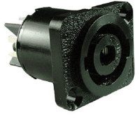 

Switchcraft Speakon Loudspeaker Rectangular Panel Mount Connector, .1" Recessed Flange, .140" Dia. Hole, Internal Faston 0.250" Termination