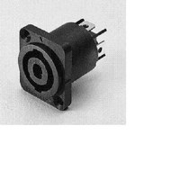 

Switchcraft Speakon Loudspeaker Rectangular Panel Mount Connector, .1" Recessed Flange, .140" Dia. Hole, Internal Faston 0.187" Termination