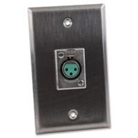 

Switchcraft Gang XLR Wall Plate Pre-Loaded with D3F Rectangular 3-Pin XLR Female Connector, Stainless Steel Finish