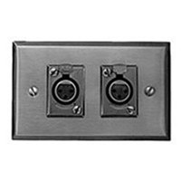 

Switchcraft Gang XLR Wall Plate Pre-Loaded with 2x D3F Rectangular 3-Pin XLR Female Connectors, Stainless Steel Finish