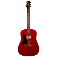 

Sawtooth Modern Vintage Left-Handed Dreadnought Acoustic Guitar, Rosewood Fretboard, Transparent Cherry Mahogany