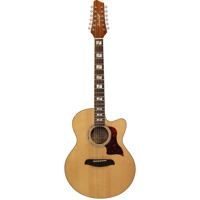 

Sawtooth Maple Series 12-String Jumbo Cutaway Acoustic-Electric Guitar with Flame Maple Back and Sides