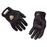 

SetWear Pro Leather Gloves, Pair Large (Size 10) Approximatly 4-4.5" /10.16-11.43cm, Black/Black