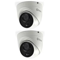 

Swann 2 Pack 4K Ultra HD Indoor/Outdoor Dome Home Security Camera with Heat and Motion Sensor