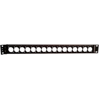 

Switchcraft 1RU Empty Hinged QG Panel with 1x16 "E" Series Knockouts, 4-40 Tapped Holes, Cable Tie Bar
